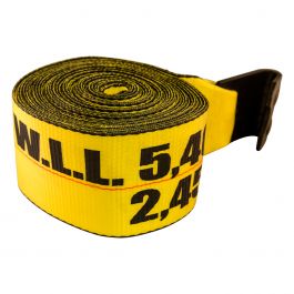 4"x30' Winch Strap with Flat Hook - Standard Yellow