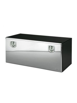BAWER Black Tool Box with Stainless Single Door 18
