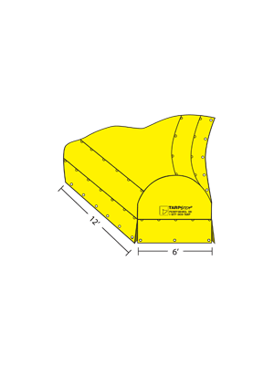 6' Diameter With 12' Wrap Tail Coil Tarp