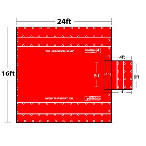 16' x 24' Import Steel Tarp + Flap