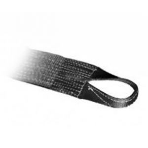 4" X 5' Black Webbing with Loop End