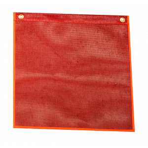 Mesh Safety Flag - Red (2 Brass Grommets)