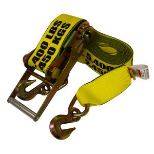 3"x30' Ratchet Strap with Grab Hooks