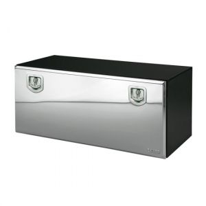 BAWER Black Tool Box with Stainless Single Door 18"x18"x48" 