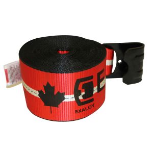 4"x30' Winch Strap with Flat Hook - Canadian