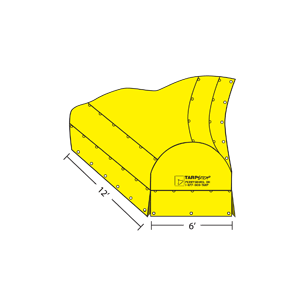 6' Diameter With 12' Wrap Tail Coil Tarp