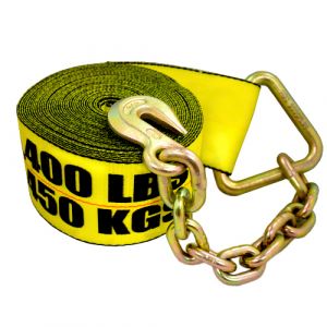 4"x30' Winch Strap with Chain