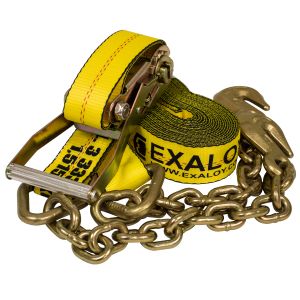 2"x30' Ratchet Strap with Chain Extensions