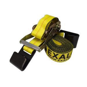 2"x30' Ratchet Strap with Flat Hooks - Short Wide Handle