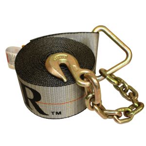 4"x30' Excalibur Winch Strap with Chain