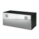 BAWER Black Toolbox with Stainless Single Door 18